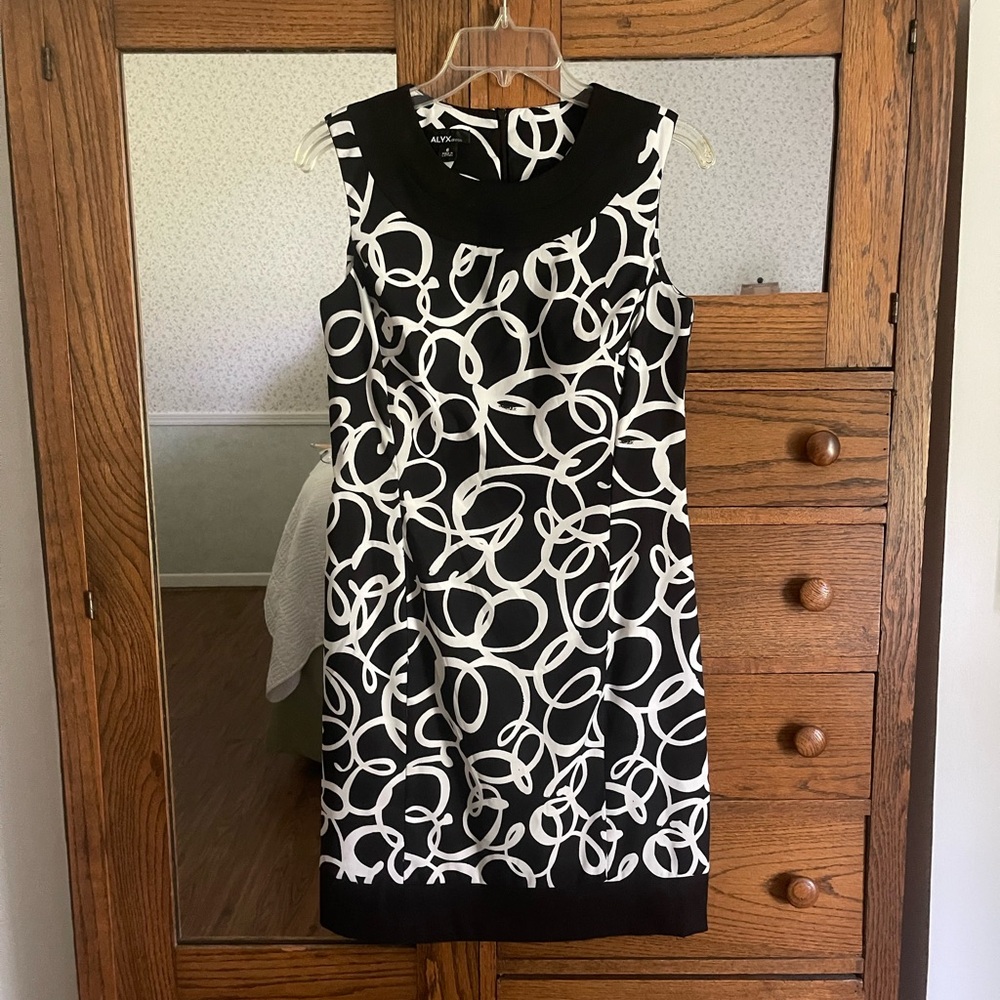 Alyx Black & White Sheath Dress